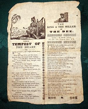 Broadside: The Tempest of the Heart & The King and the Miller of the Dee. c1850