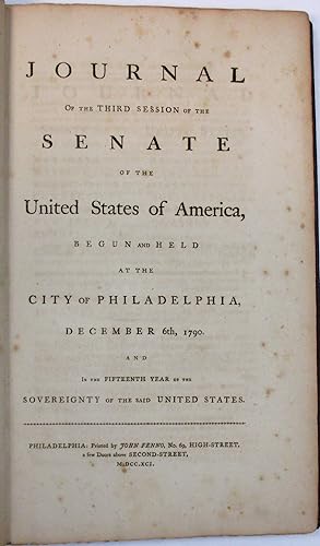 JOURNAL OF THE THIRD SESSION OF THE SENATE OF THE UNITED STATES OF AMERICA, BEGUN AND HELD AT THE...