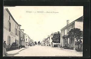 Carte postale Thenon, Route de Périgeux