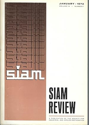 Siam Review, Volume 14, Number 1, January 1972