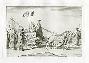 Antique Print-EMPEROR-CHARIOT-CHINA-HORSE-PL.XIII.-Ferrario-Bigatti-c.1827