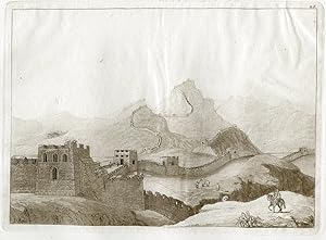 Antique Print-GREAT WALL-LANDSCAPE-CHINA-PL.XXVIII.-Ferrario-Rossi-c.1827