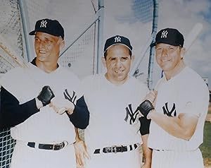 Roger Maris, Yogi Berra, Mickey Mantle PHOTO 8'' x 10'' inch Photograph