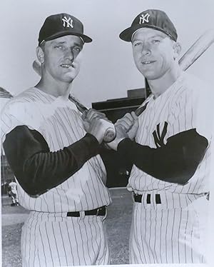 MICKEY MANTLE, ROGER MARIS PHOTO 2 OF 2 8'' x 10'' inch Photograph