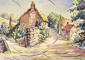 John Thirtle FRSA - c.1940 Watercolour, Country Lane