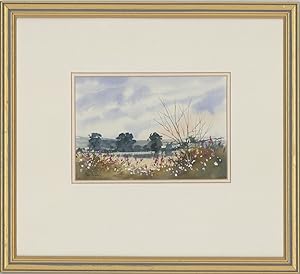 Rob Hendry - Signed & Framed Contemporary Watercolour, Wildflower Landscape