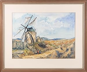 D. M. Barford - Signed & Framed Mid 20th Century Watercolour, Portuguese Windmill