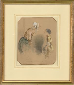 Emile Copel - Signed & Framed c.1880 Watercolour, The Maid