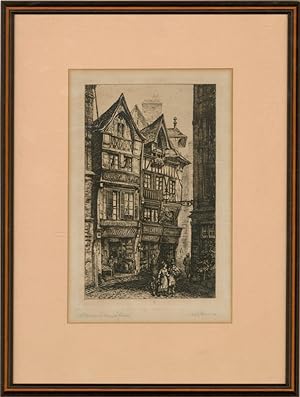 Early 19th Century Etching - A Corner In Ancient Rouen