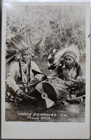 Real Photo Post Card: "Indian Drummers; Tulsa, Okla.; 101."