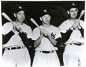 Joe Dimaggio, Mickey Mantle, Ted Williams vintage PHOTO 8'' x 10'' inch Photograph