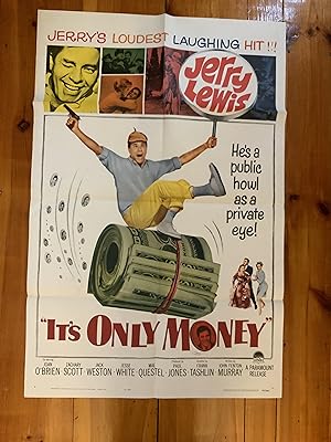 It's Only Money One Sheet 1962 Jerry Lewis, Joan O'Brien
