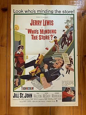 Who's Minding the Store One Sheet 1963 Jerry Lewis, Jill St. John, Ray Walston