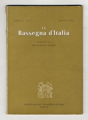 RASSEGNA (LA) d'Italia. Diretta da Francesco Flora. Anno I. N. 8, Agosto 1946.