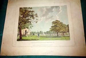 View of the Encampment in Hyde Park from Marshal Sax's Tent. 1780. Hand coloured copper engraving.