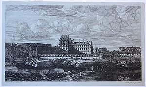 Antique print, etching | The old Louvre, published 1866, 1 p.