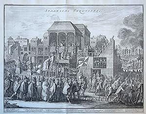 [History print, etching] 'Spaansche Inquisitie'; Spanish Inquisition, published 1650-1700.
