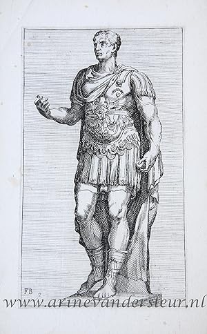 [Antique mythology print, etching] Julius Caesar ['Segmenta nobilium signorum et statuarum.', pub...