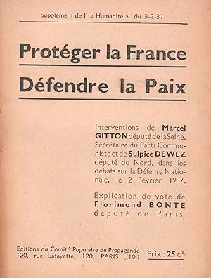 Protéger la France, Défendre la Paix.