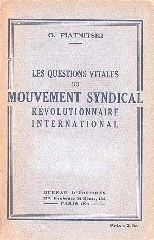 Les Questions vitales du mouvement révolutionnaire international