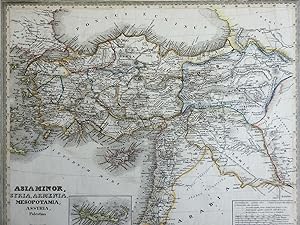 Middle East Asia Minor Holy Land Syria Armenia Turkey 1849 Renner map