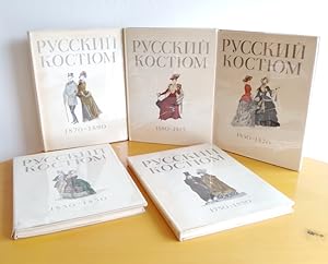 Russkij kostjum (Russian Costume), 1750-1917, complete in five volumes: 1750-1830; 1830-1850; 185...