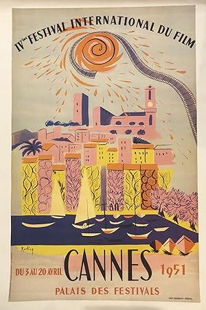 CANNES. IV eme Festival International Du Film. 1951. (Cannes Film Festival 1951). Vintage Poster