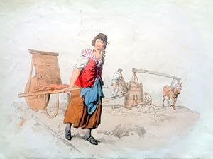 Brick-Makers. Female c1805. Aquatint from the Costume of Gt Britain.