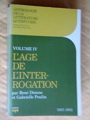 Anthologie de la littérature québécoise, 4 volumes