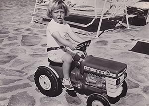 Prince Johan Friso With Toy Truck Tractor Real Photo Postcard
