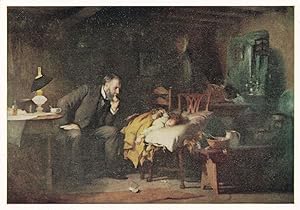 Sir Luke Fields The Doctor Victorian Tate Gallery Painting Postcard