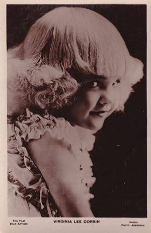 Virginia Lee Corbin Child Fox Film Star Artists Rare RPC Postcard