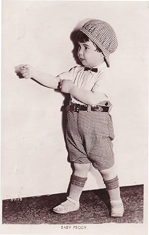 Baby Peggy Boxing Child Movie Star Picturegoer RPC Postcard