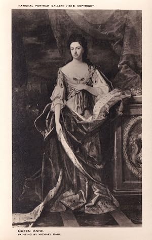 Queen Anne National Portrait Gallery Antique Painting Postcard