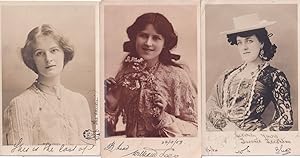 Mab Paul Zena Dare 3x Antique Young Actress Old Postcard s