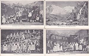 Tyrol Village Earls Court London Singers Dancers 4x Antique Postcard s