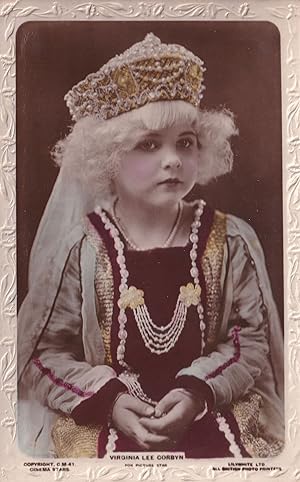 Virginia Lee Corbyn Child Film Picture Star Real Photo Postcard