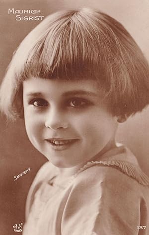 Maurice Sigrist 1920s Hollywood Film Child Star Postcard