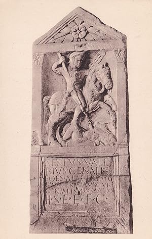 Memorial To A Roman Soldier Inscription Antique Postcard