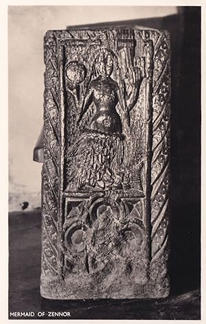 Mermaid Of Zennor Cornwall Mythology Sculpture RPC Postcard