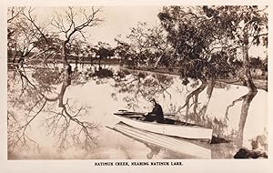 Natimuk Creek Lake West Victoria Australia Old RPC Postcard