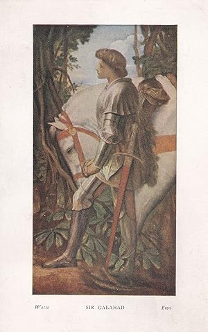 Sir Galahad George Frederic G.F. Watts Medici Antique Postcard