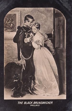 The Black Brunswicker John Millais Antique RPC Painting Postcard