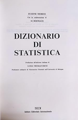 DIZIONARIO DI STATISTICA