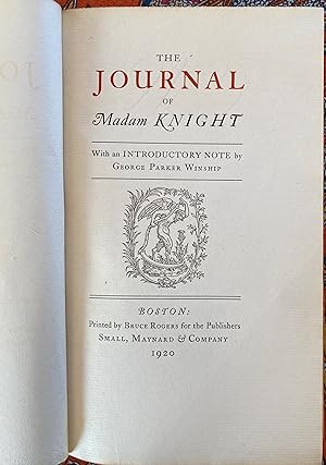 The Journal of Madam Knight