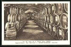 Carte postale Savigny-les-Beaune, Une des Caves de la Maison Henry Duprey