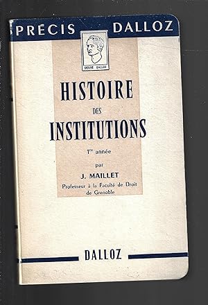 histoire des institutions et des faits sociaux