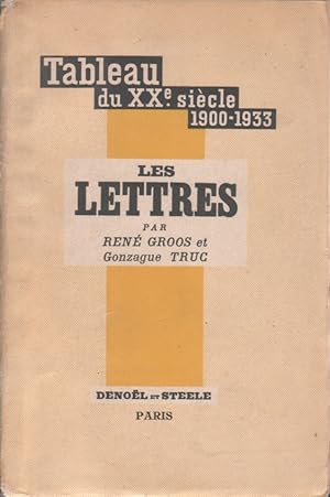 Les lettres. Tableau du XXe siècle. 1900-1933.