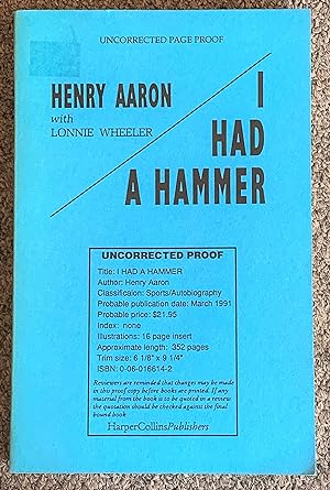 I Had a Hammer [Uncorrected Proof]