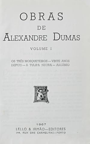 OBRAS DE ALEXANDRE DUMAS. [8 volumes]